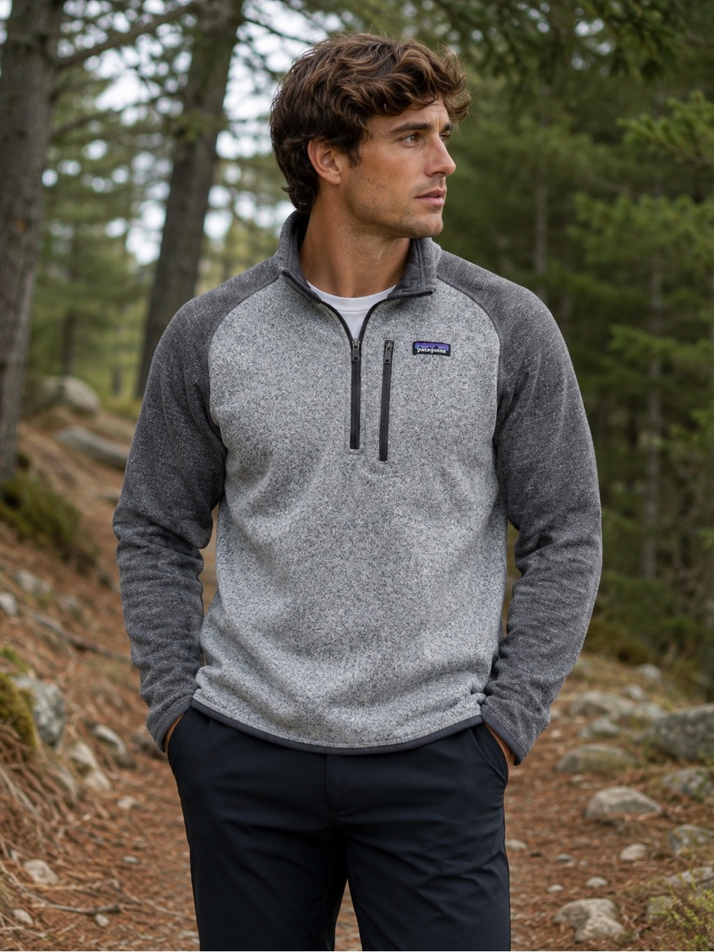Patagonia Better Sweater 1/4 Zip Fleece Pullover Men’s M Gray Outdoor Jacket
